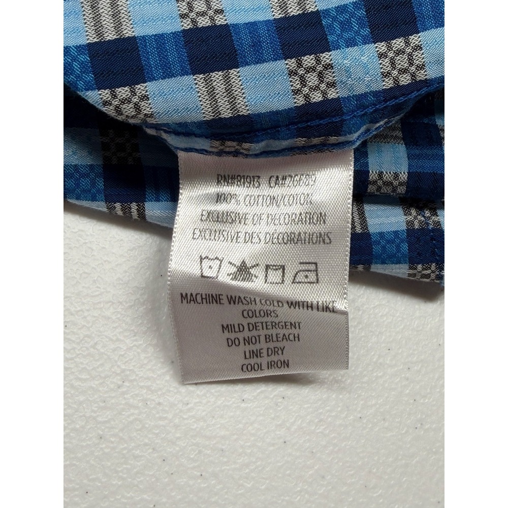 Robert Graham Shirt Mens Large Blue Plaid Button Up Classic Fit Preppy Office - Picture 6 of 9